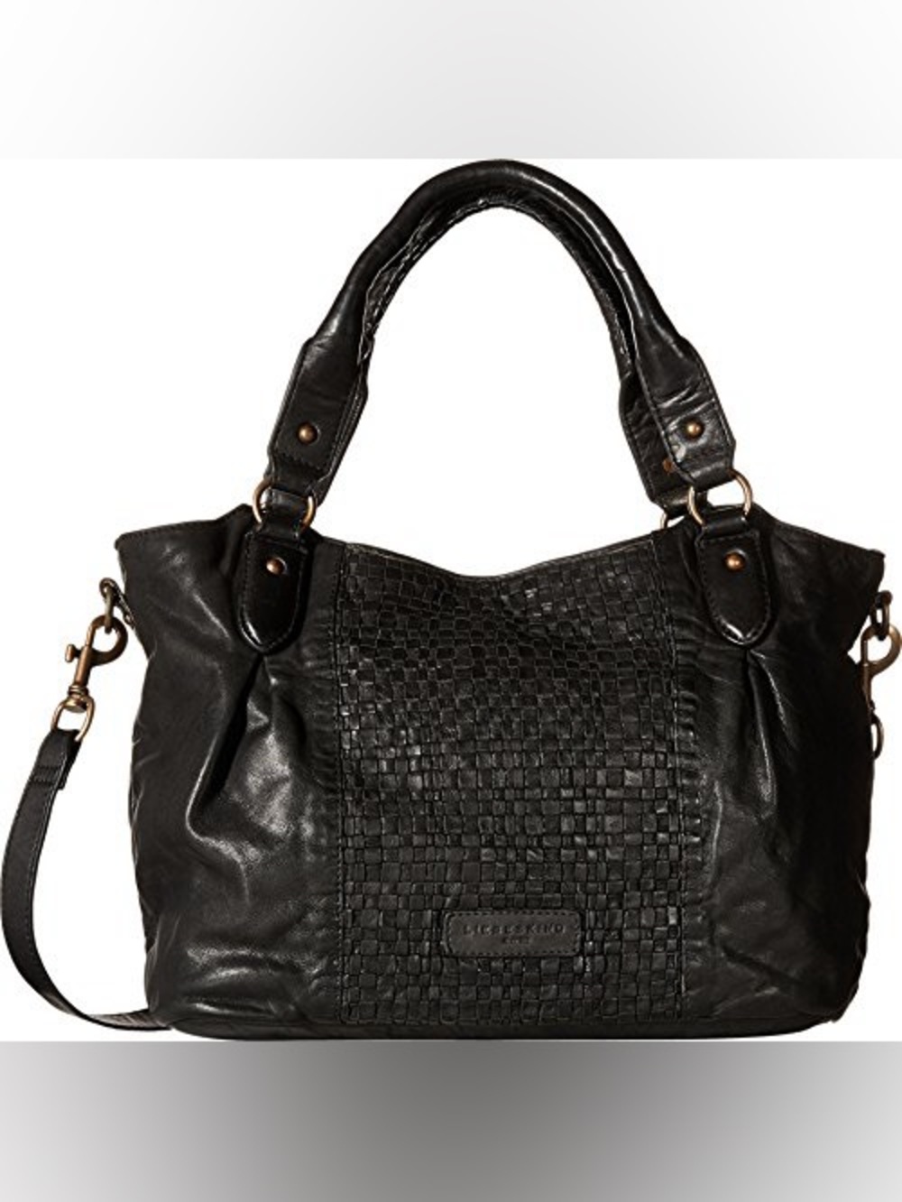 Liebeskind Dominique Leather Black Crossbody Tote Shoulder Bag